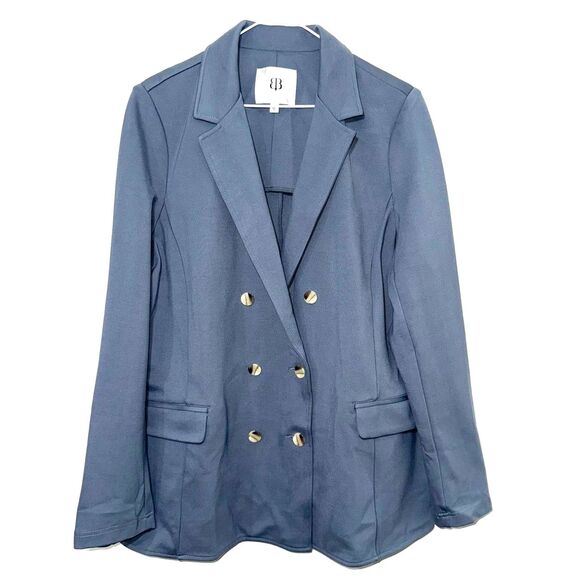 Betabrand Double Breasted Blazer - Dusty Blue XL - Picture 2 of 6